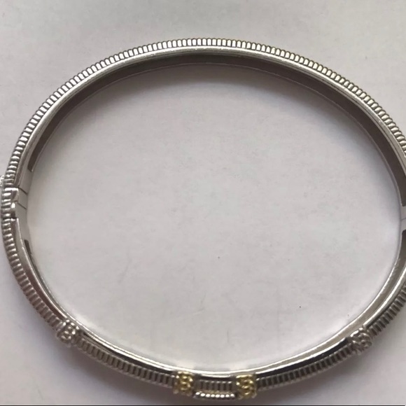 Judith Ripka Sterling 18k Diamond Cuff Bracelet - Picture 7 of 8